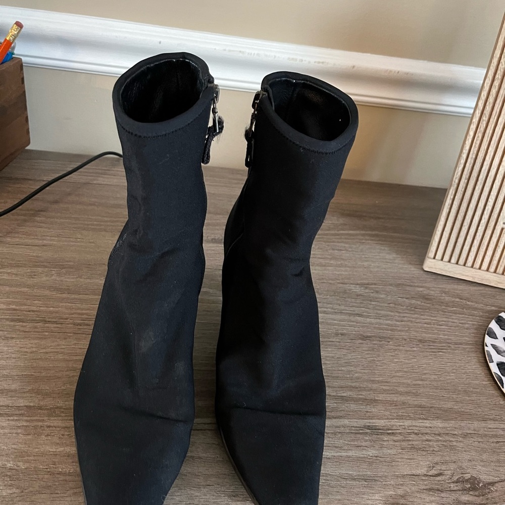 Prada, Black stretch ankle boots. Size 8 - Picture 6 of 7